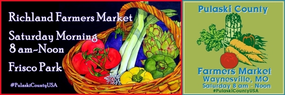 Pulaski County USA loves Farmers Markets! Pulaski County Farmers Market in Waynesville has extended their hours until 1 pm.